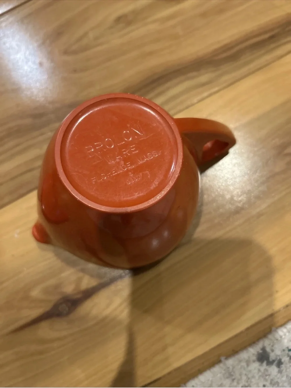 Mid Century Modern Red Melamine  Sugar Bowl and Creamer Set Made By Prolon Ware